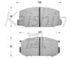 KAISHIN D2021 Brake Pad Set, disc brake